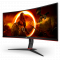 Монитор 34 AOC CU34G2XP Black-Red (VA, изогнутый, 3440x1440, 180Hz, 1 ms, 178°/178°, 300 cd/m, 80M:1, +2xHDMI 2.0, +2xDisplayPort 1.4, +4xUSB 3.0, +MM, +регулировка по высоте), фото , изображение 2