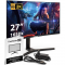 Монитор изогнутый игровой 165 Гц 27 ExeGate Combat EC2700TA (VA Curved R1500 LED Grade A+, 2K, 2560x1440@165Гц (WQHD), 16:9, 300cd/m2, 3000:1, 178°/178°, 1ms, Speakers, 2хHDMI, DisplayPort, USB, аудио выход, Flicker-free, FreeSync, Low Blue Light, кабель , фото , изображение 9