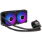 Комплект водяного охлаждения ExeGate EX293458RUS BlackWater-240.PWM.ARGB (3 PIN 5V ADDRESSABLE RGB подсветка, LGA2066/2011/1366/1150/1151/1155/1156/1200/1700/AM4/FM1/FM2/FM2+/AM2/AM2+/AM3/AM3+, TDP 220W, Fan 120mm, PWM, 800-2000RPM, Hydro bearing, 4pin, 1, фото 