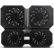Охлаждающая подставка для ноутбука Deepcool MULTI CORE X6 15.6 380x295x24mm 24dB 2xUSB 900g Fan-control Black, фото , изображение 4