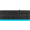 Клавиатура A4Tech Fstyler FK10 проводная, USB, черный/синий, фото 