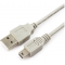 Кабель USB2.0 Cablexpert CC-USB2-AM5P-6-N, AM/MiniUSB, медь, экран, Pro, 1.8м серый, пакет, фото , изображение 2