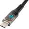 Кабель USB2.0 Cablexpert CCP-USB2-CMCM-SCR-1M, AM/Type-C, 6A, 66Вт, PD/QC3.0, дисплей, оплетка, медь, 1м, черный, пакет, фото , изображение 3