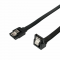 Кабель интерфейсный SATA Cablexpert CC-SATAM-DATA90-BL-30CM, Sata3 7pin/7pin, мет.защелка, угловой разъем, 30см, черный, пакет, фото , изображение 2