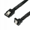 Кабель интерфейсный SATA Cablexpert CC-SATAM-DATA90-BLBR-30CM, Sata3 7pin/7pin, мет.защелка,  угловой разъем, 30см, черный, оплетка, пакет, фото , изображение 2