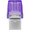 Флеш Диск Kingston 128Gb DataTraveler microDuo 3C DTDUO3CG3/128GB USB3.0 фиолетовый, фото , изображение 2
