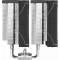 Кулер для процессора SAMA A60E (265W, 4-pin PWM, 156.5mm, 6x6mm, 2x120mm, 78CFM, 29dBA, 2200RPM, S: 1851/1700/1200/115X, AM5/AM4, silver), фото , изображение 4
