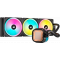 Система жидкостного охлаждения Water Cooling System Corsair iCUE LINK H150i RGB (360mm, Black, RGB Fans: 3x120mm, 63.1CFM, 37dBA, 2400RPM/Rad thickness 27mm S: 1851, 1700, 1200, 115X, AM5, AM4), фото , изображение 6