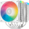 Кулер для процессора DEEPCOOL AG620 WH ARGB V2 LGA20XX/1700/1200/115X/AM5/AM4 (9шт/кор, TDP 260W, PWM, ARGB DUAL Fan 120mm, 6 тепл. трубок, белый) RET, фото , изображение 2