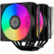 Кулер для процессора CPU Cooler PCCooler RT620 ARGB BK (250W, 4-pin PWM, 157mm, Al/Cu, 6x6mm, 2x120mm, 73.32CFM, 34.9dBA, 2200RPM, S: 1851/1700/1200/115X, AM5/AM4, black), фото , изображение 2